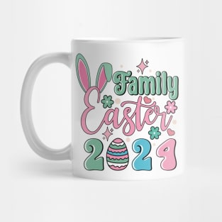 Family Easter 2024 Easter Bunny Retro Family Matching Mug